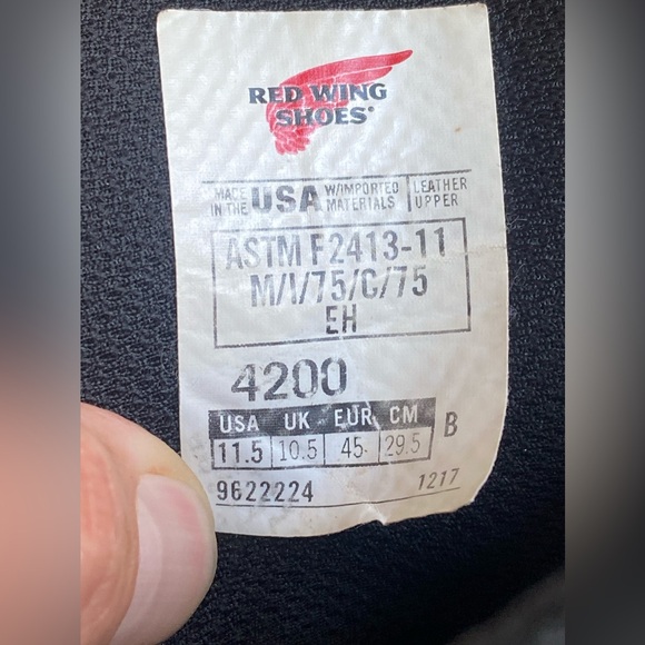 Red Wing Boots Mens Dynaforce Brown Leather Boots Safety Toe 4200 Size 11.5 B - Picture 8 of 11